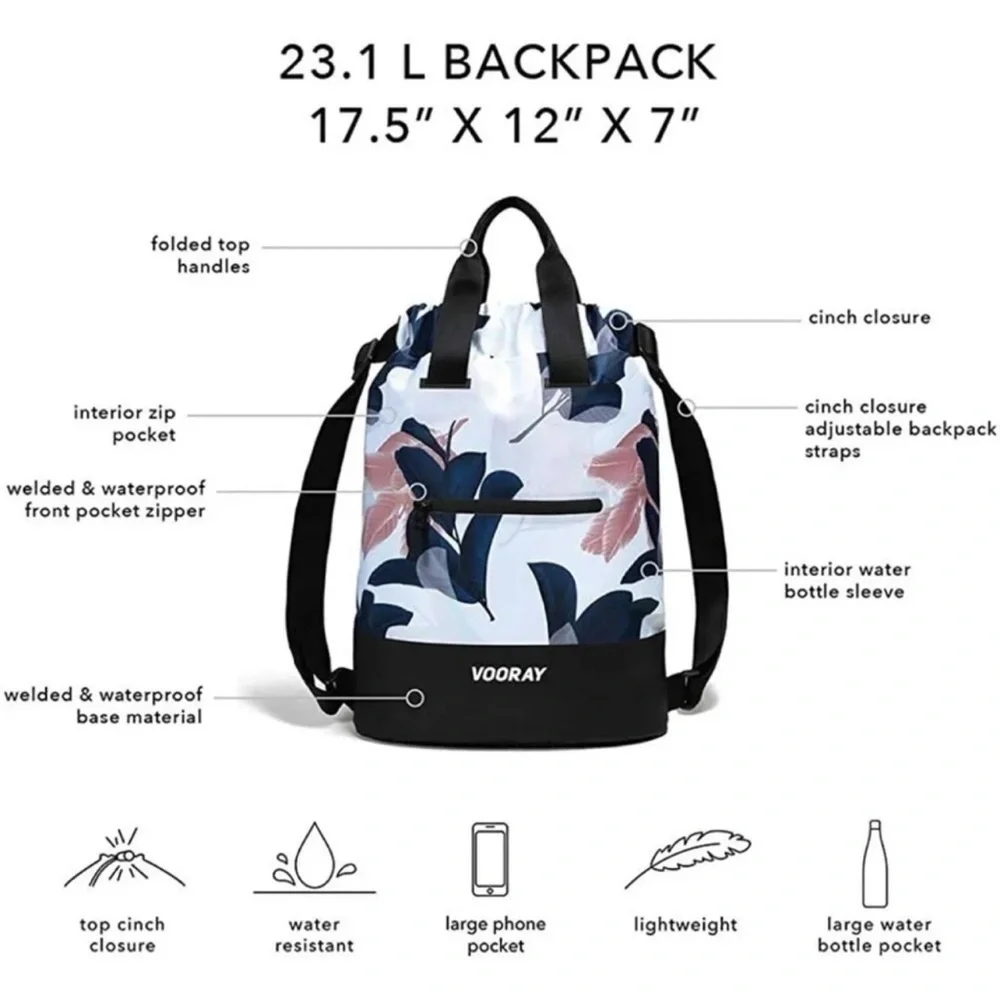 Black and Floral Women's Bag